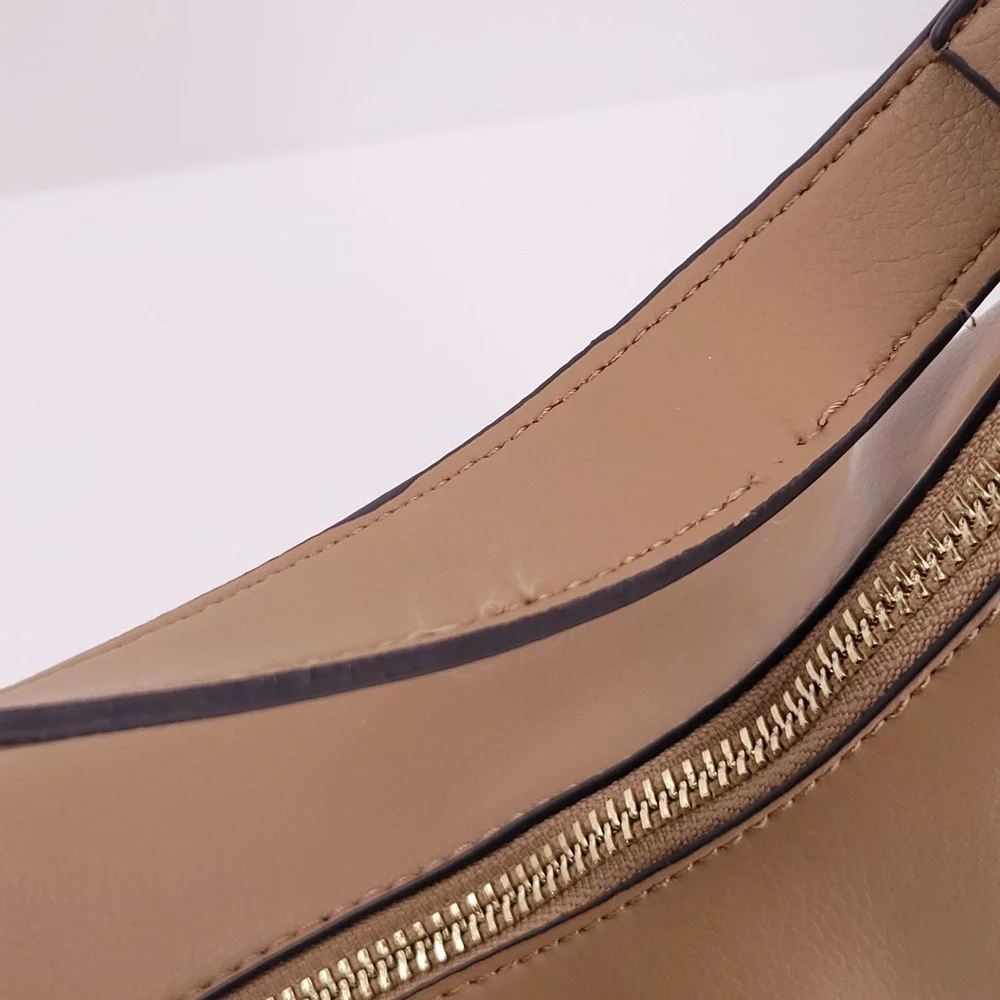 INC Kolleene Hobo Handbag Shoulder Crossbody Camel Expandable Medium Gold Purse